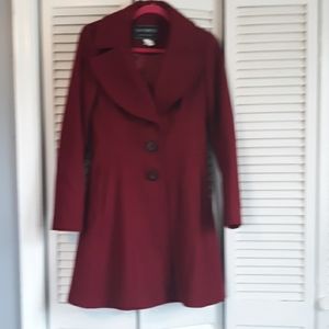 Form Flattering Coat(Burgundy)